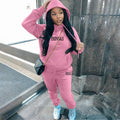 Sexy Padded Thick Hooded Sweatshirt Pants Casual Sports Suit