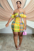 Sexy Summer Sexy Off-shoulder Print Dress