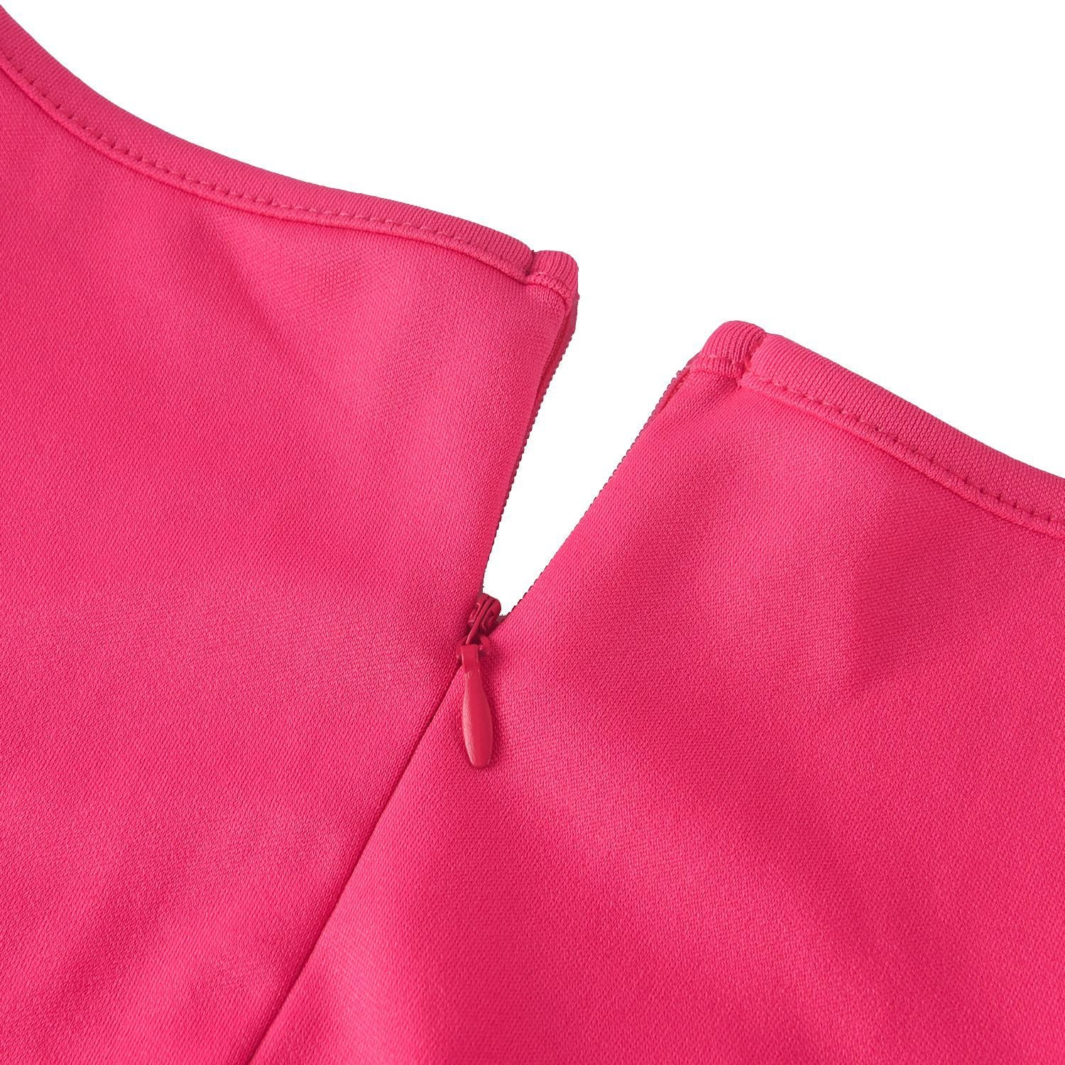 Sexy Solid Puff Sleeve V Neck High Waist OL Bodycon Dress