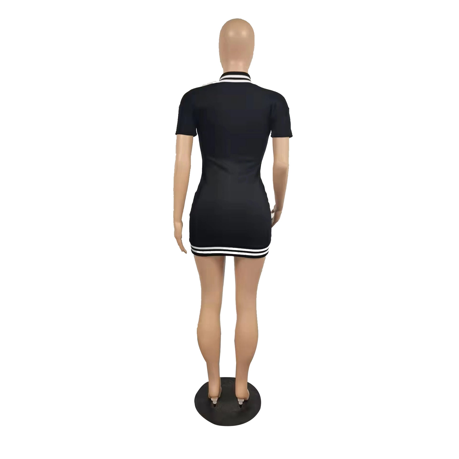 Sexy Casual Buttons Baseball Mini Dress