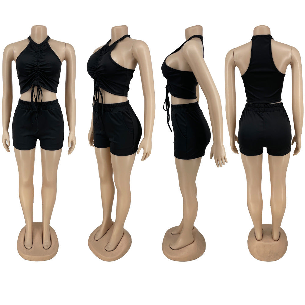 Sexy Sexy Solid Tank Top And Shorts 2 Piece Sets