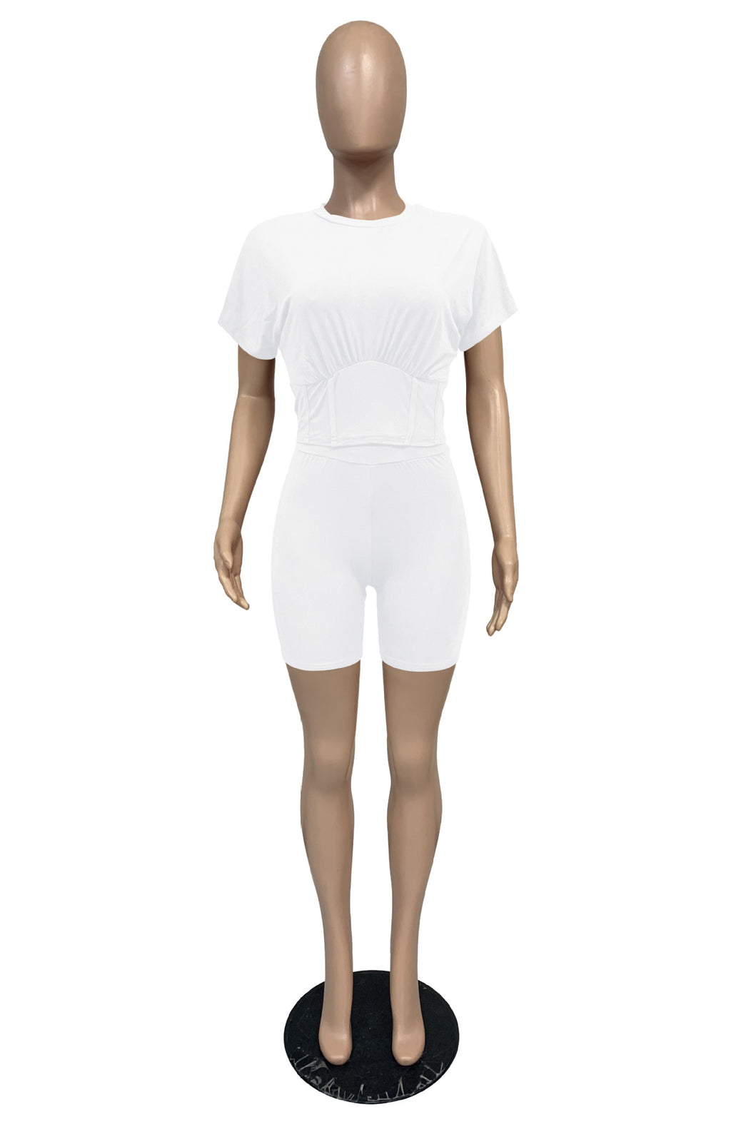 Sexy Casual Solid Short Sleeve Two Piece Shorts Set