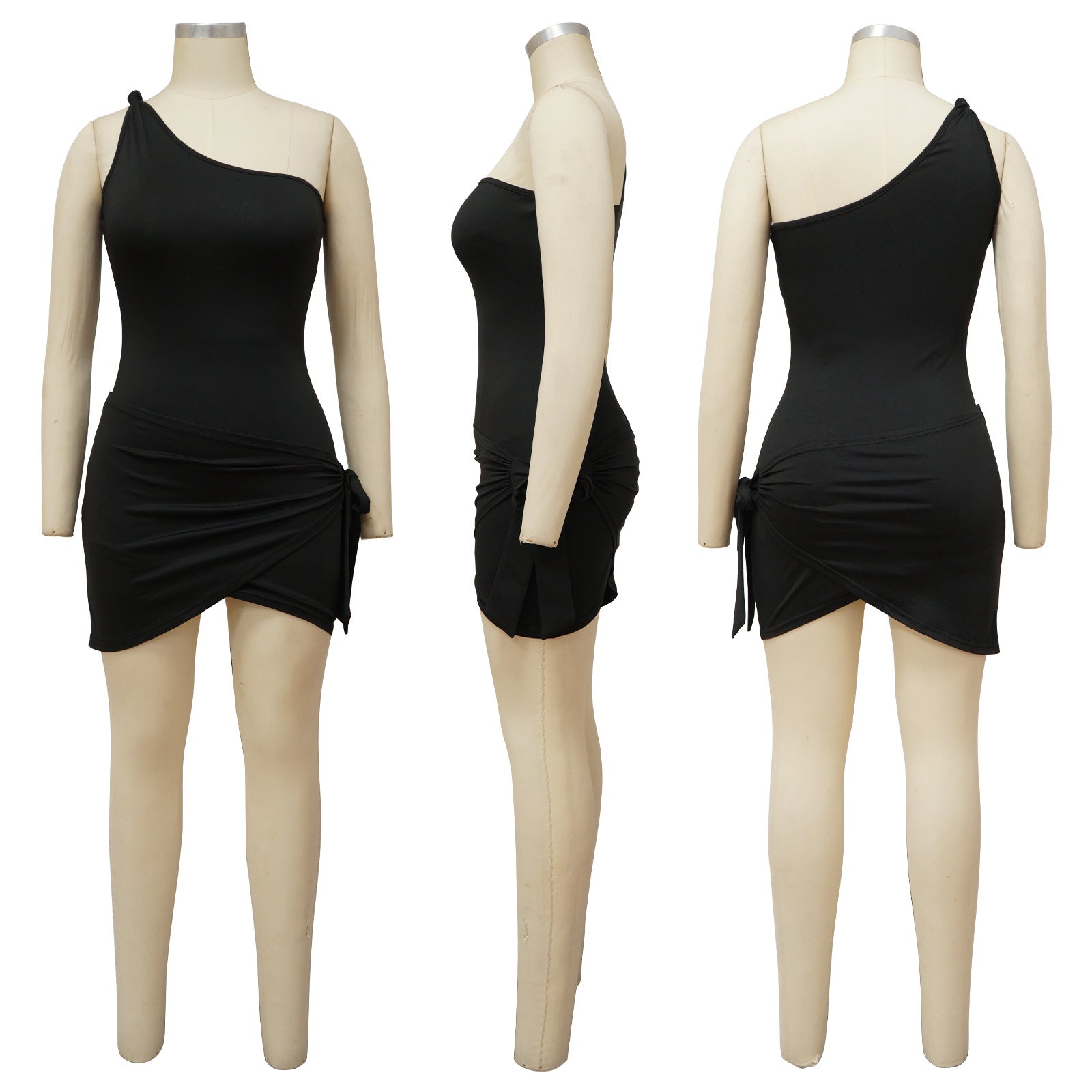 Sexy Sexy One Shoulder Sleeveless Mini Dress