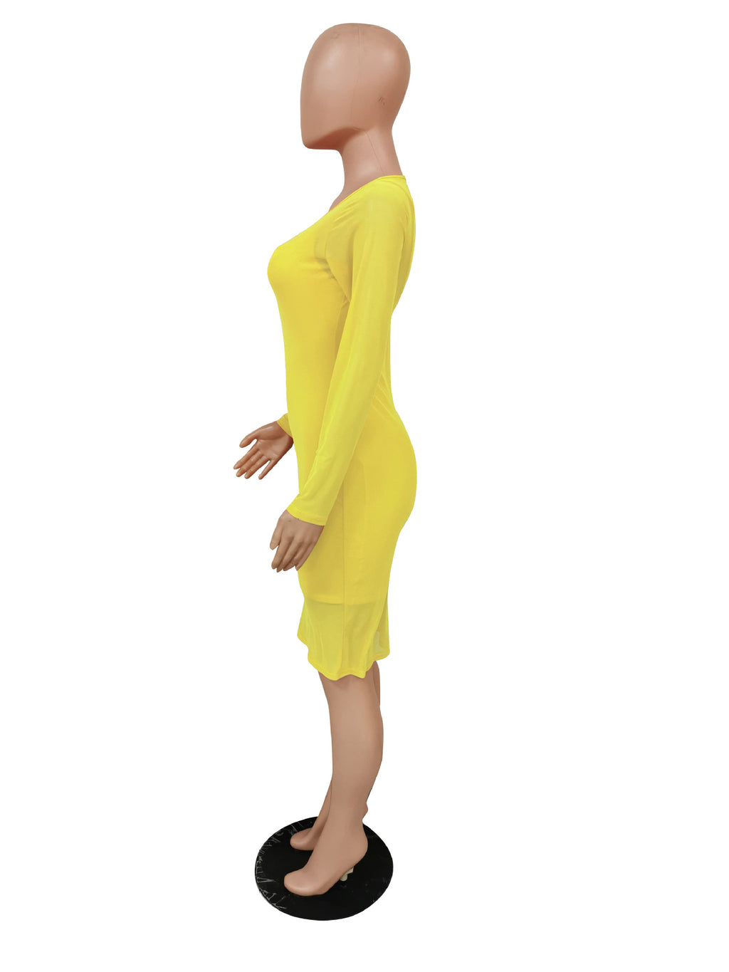Sexy Solid Long Sleeve Mesh Midi Dress+Sling Mini Dress 2 Piece Sets