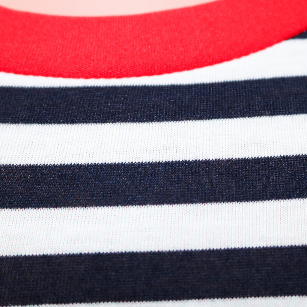 Sexy Plus Size Striped Short Sleeve Mini Dress