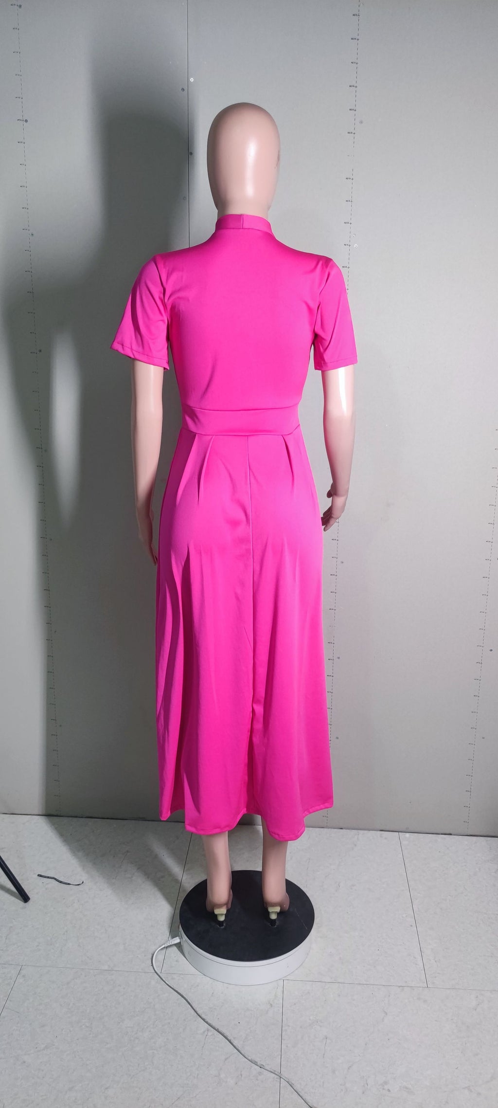 Sexy Elegant Short Sleeve Slim-Waist Long Dress