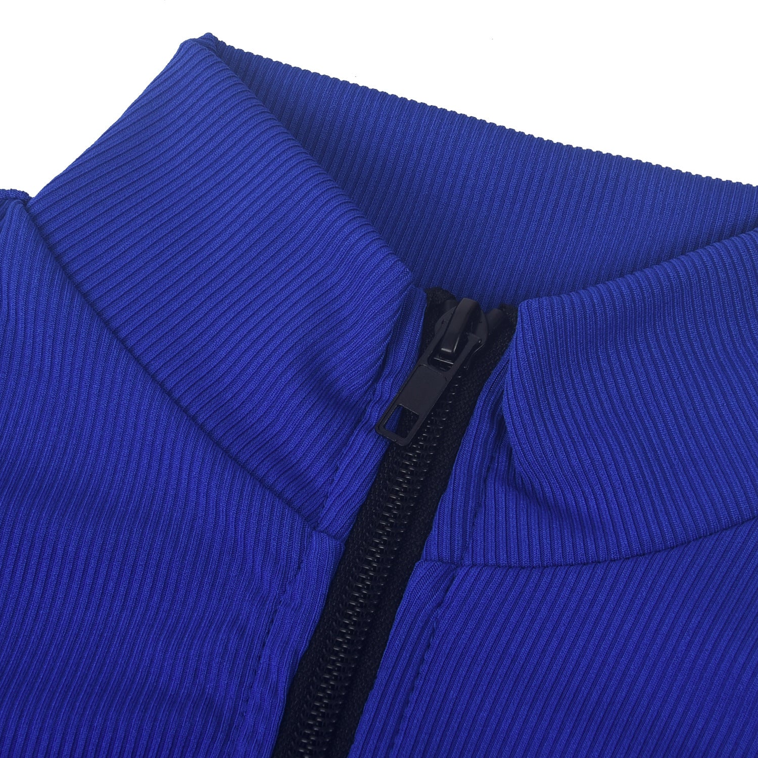 Sexy Solid Zipper Long Sleeve Sport Romper