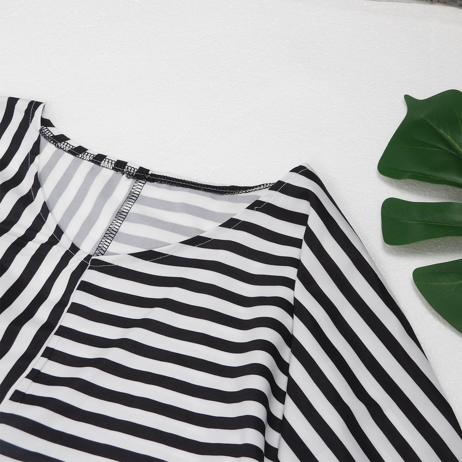 Sexy Casual Striped High Low Irregular Long Dress