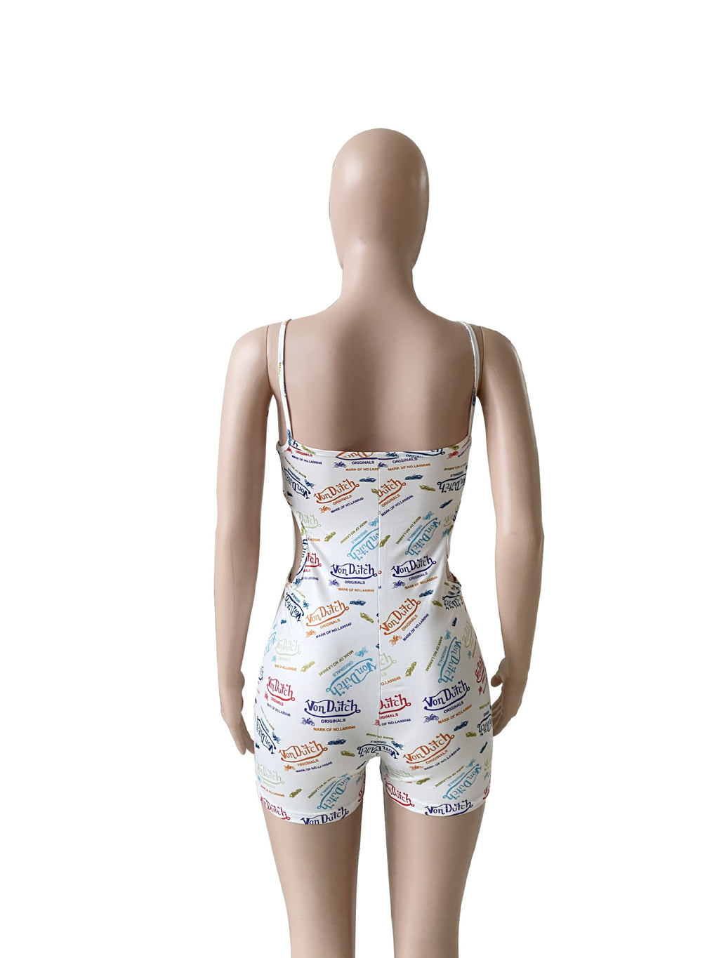Sexy Fashion Casual Letter Print Hollow Rompers