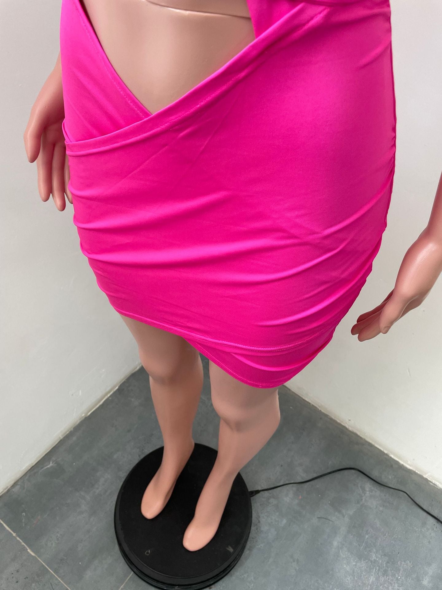 Sexy Sexy Halter Backless Hollow Out Bandage Mini Dress
