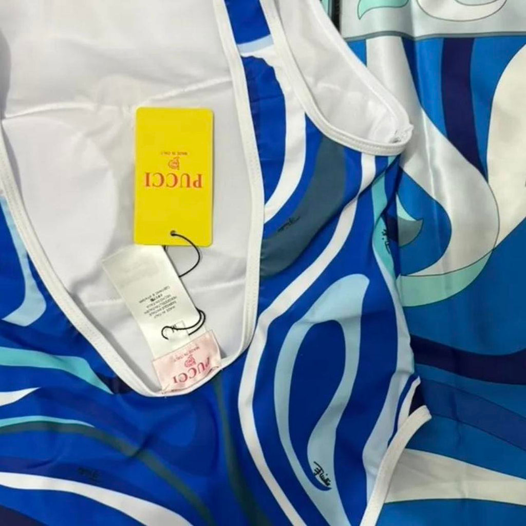 Pucci one piece swimsuit with Scarf wrap and tags