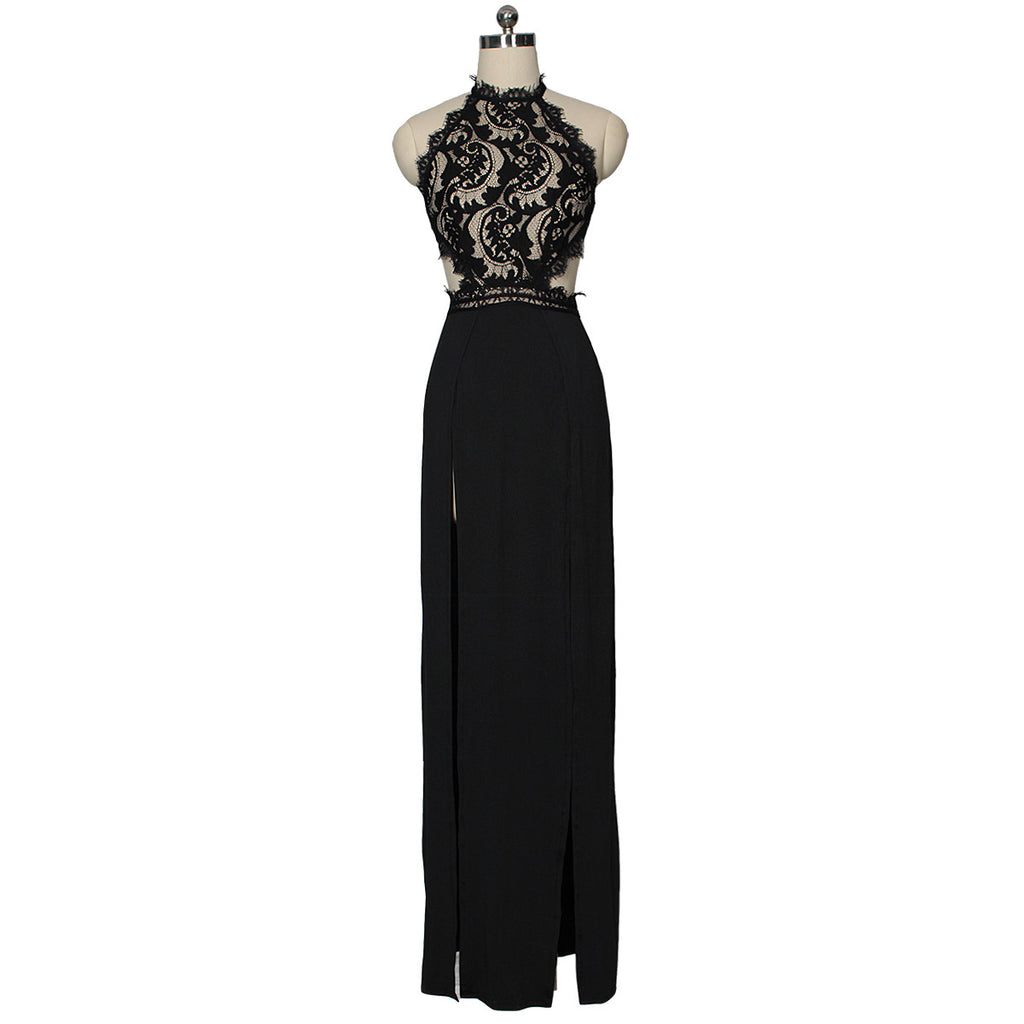 Sexy Sexy Backless Sleeveless High Split Maxi Evening Dress