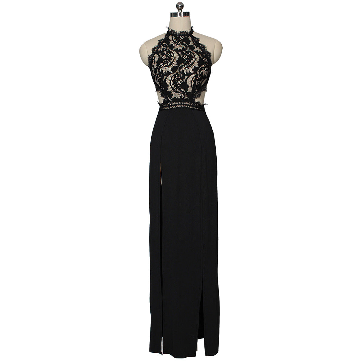 Sexy Sexy Backless Sleeveless High Split Maxi Evening Dress