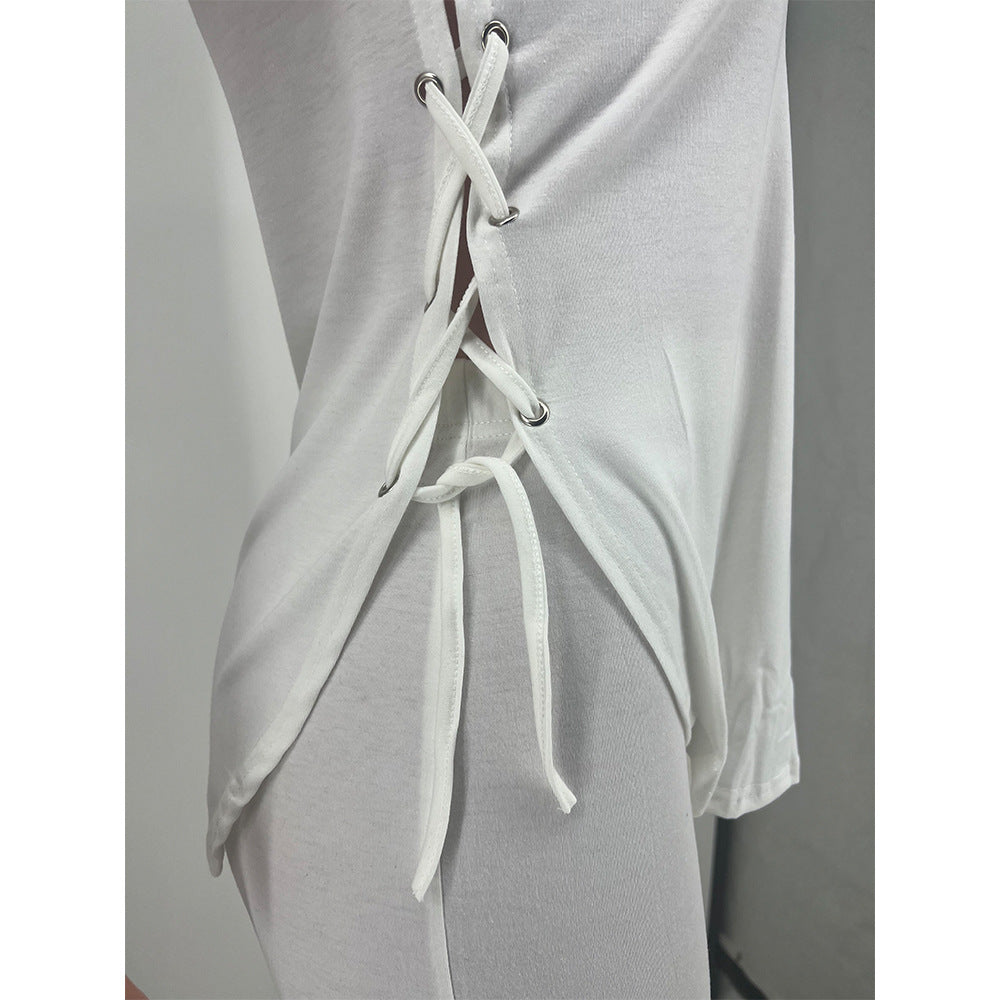 Sexy Plus Size Letter Print Short Sleeve Bandage Two Piece Set