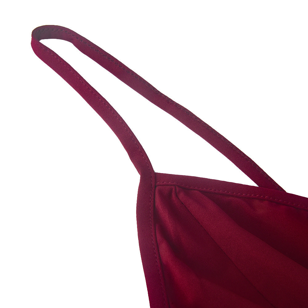Sexy Sexy Solid Mesh See Though Club Dress+Bra+Thong 3 Piece Sets