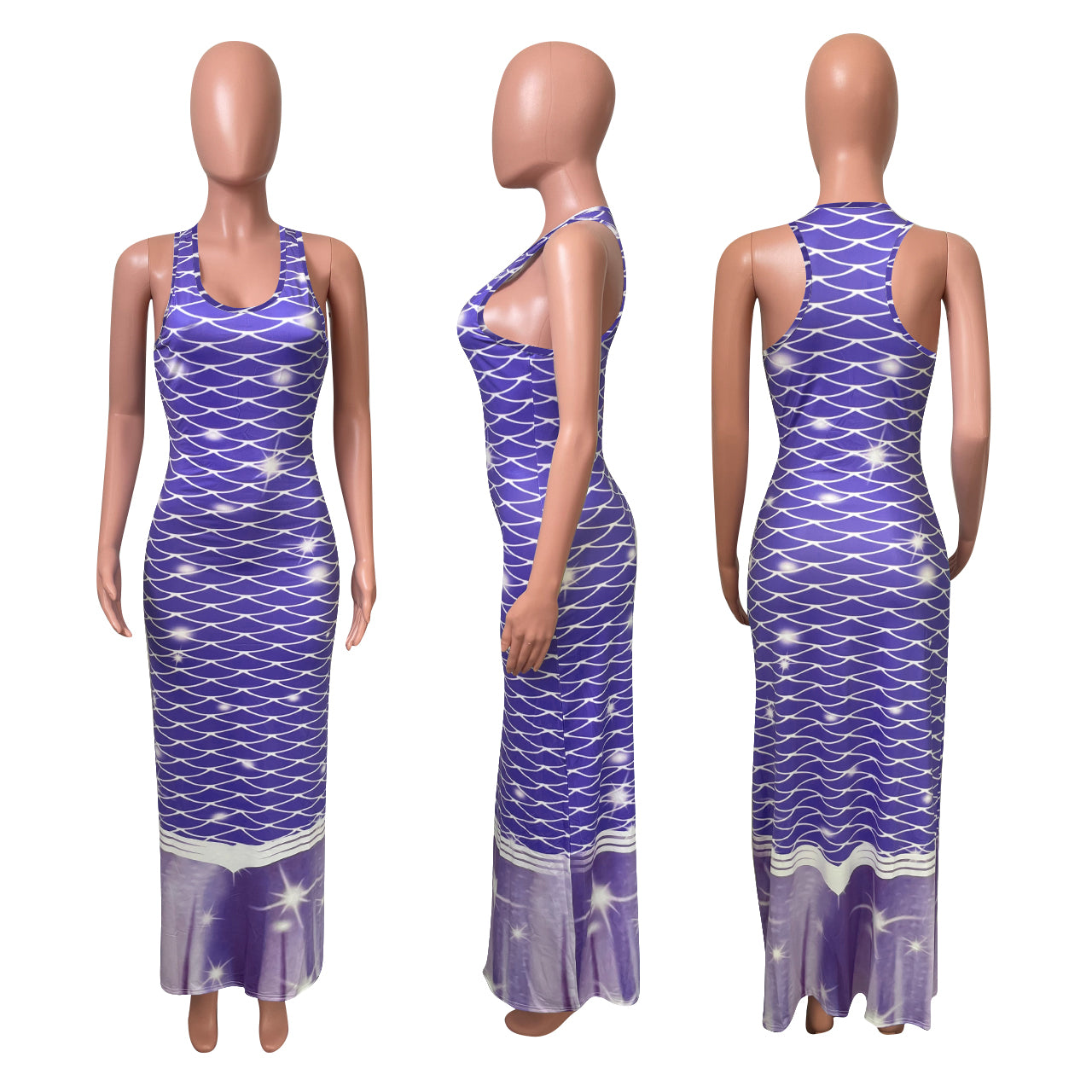 Sexy Casual Printed Sleeveless Maxi Dress