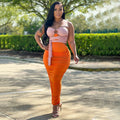 Sexy Slim Contrast Ruched Maxi Dress