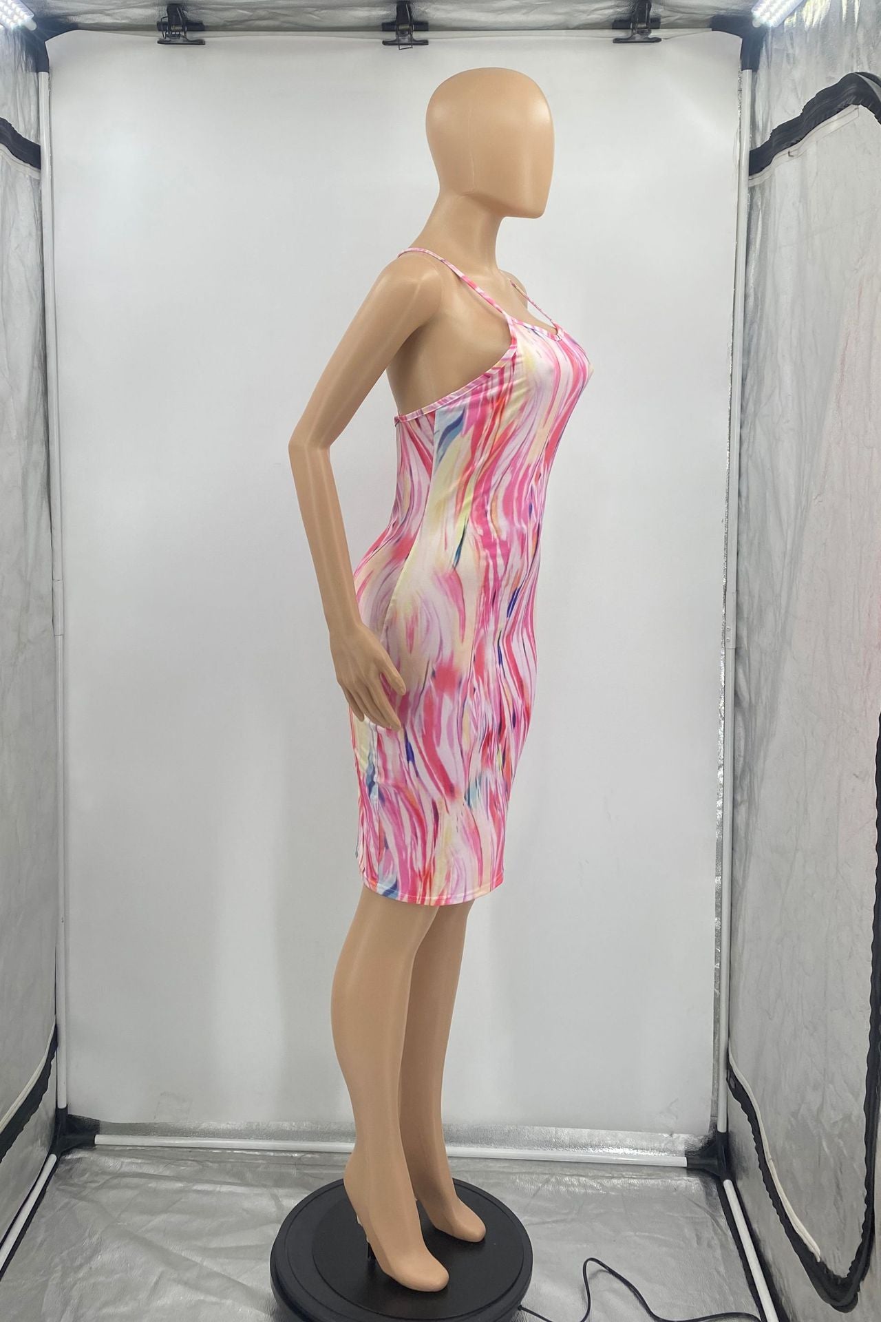 Sexy Sexy Printed Sleeveless Spaghetti Strap Dress
