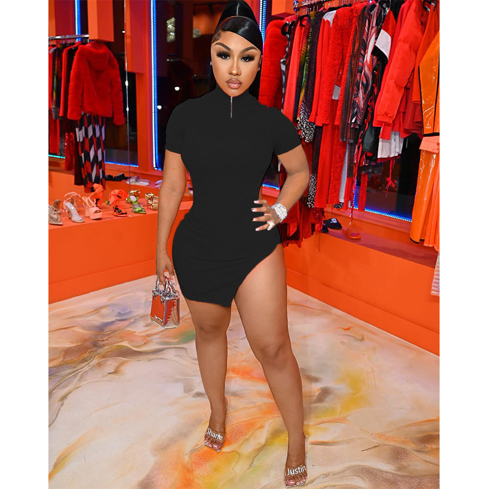 Sexy Sexy Backless Short Sleeve Club Dress