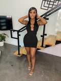 Sexy Sexy Halter Backless Slim Mini Dress