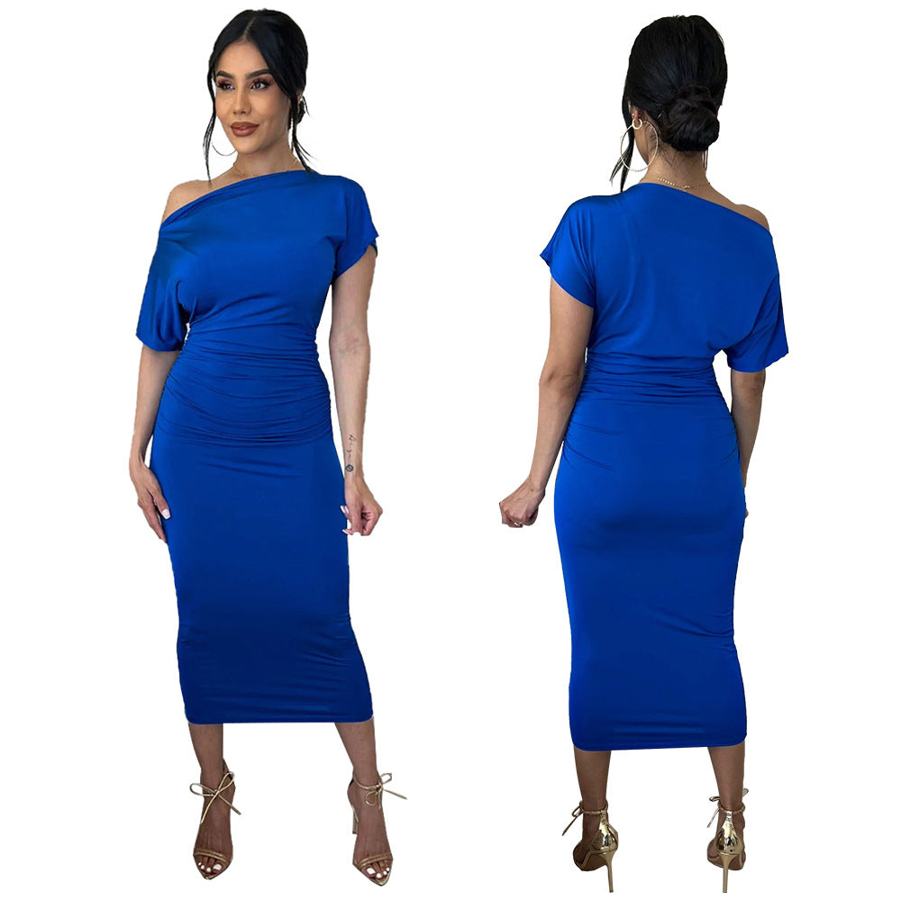 Sexy Sexy Solid Color Slim Dress