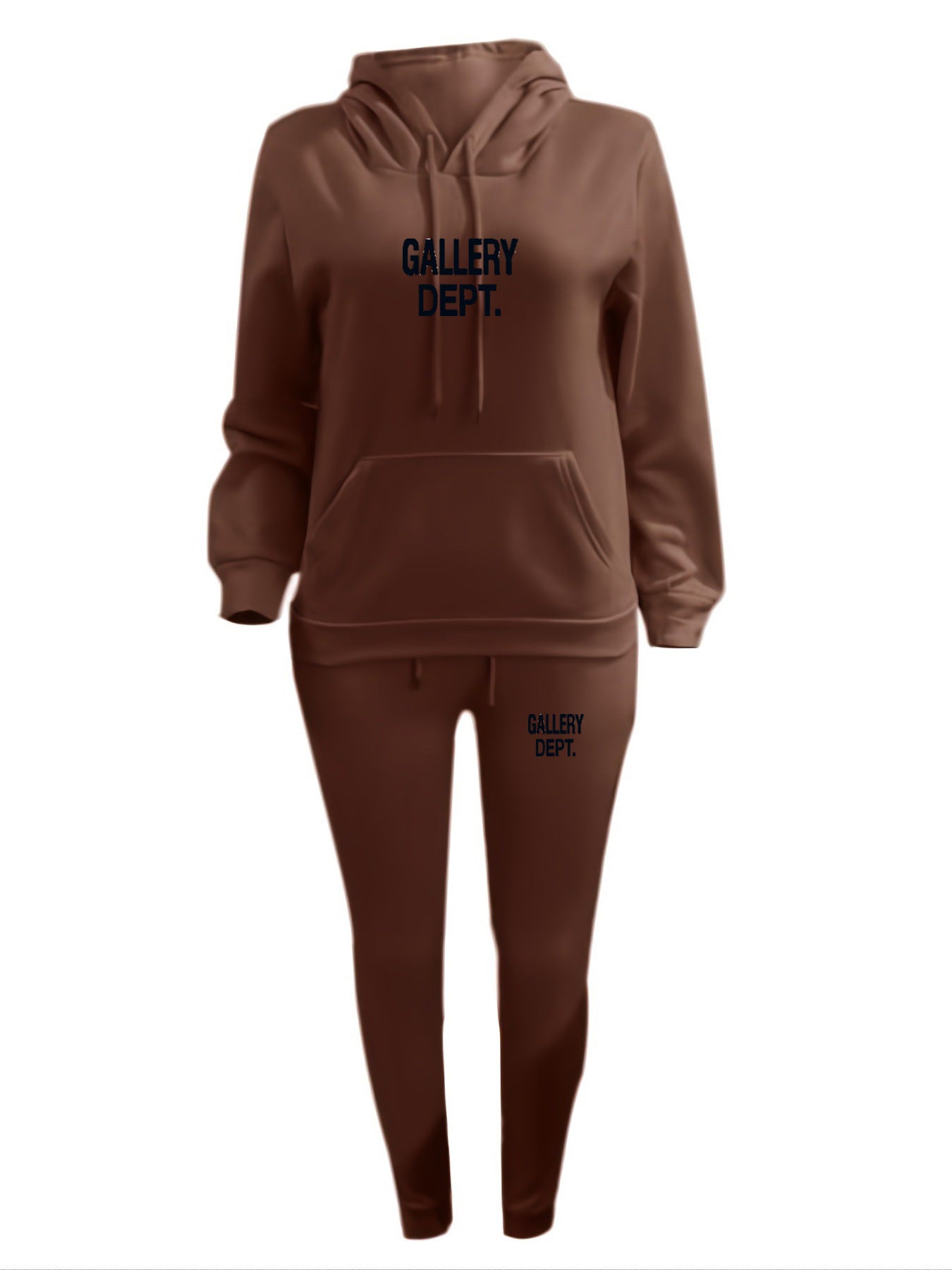 Sexy Padded Thick Hooded Sweatshirt Pants Casual Sports Set