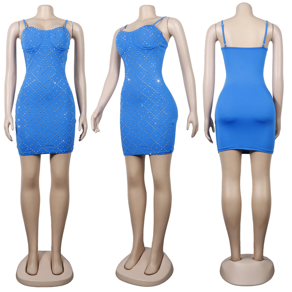 Sexy Plus Size Sexy Spaghetti Strap Slim Mini Dress