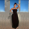 Sexy Sexy Solid Color Wrap Chest Maxi Dress