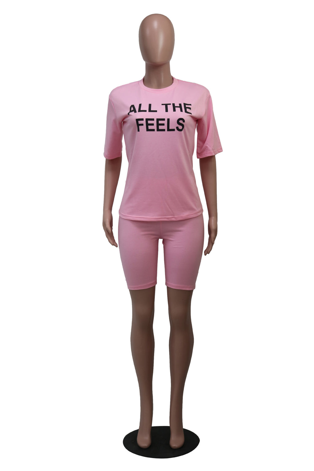 Sexy Casual O Neck T Shirt And Shorts Two Piece Set