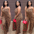 Sexy Leopard Print Sleeveless Sling Jumpsuit