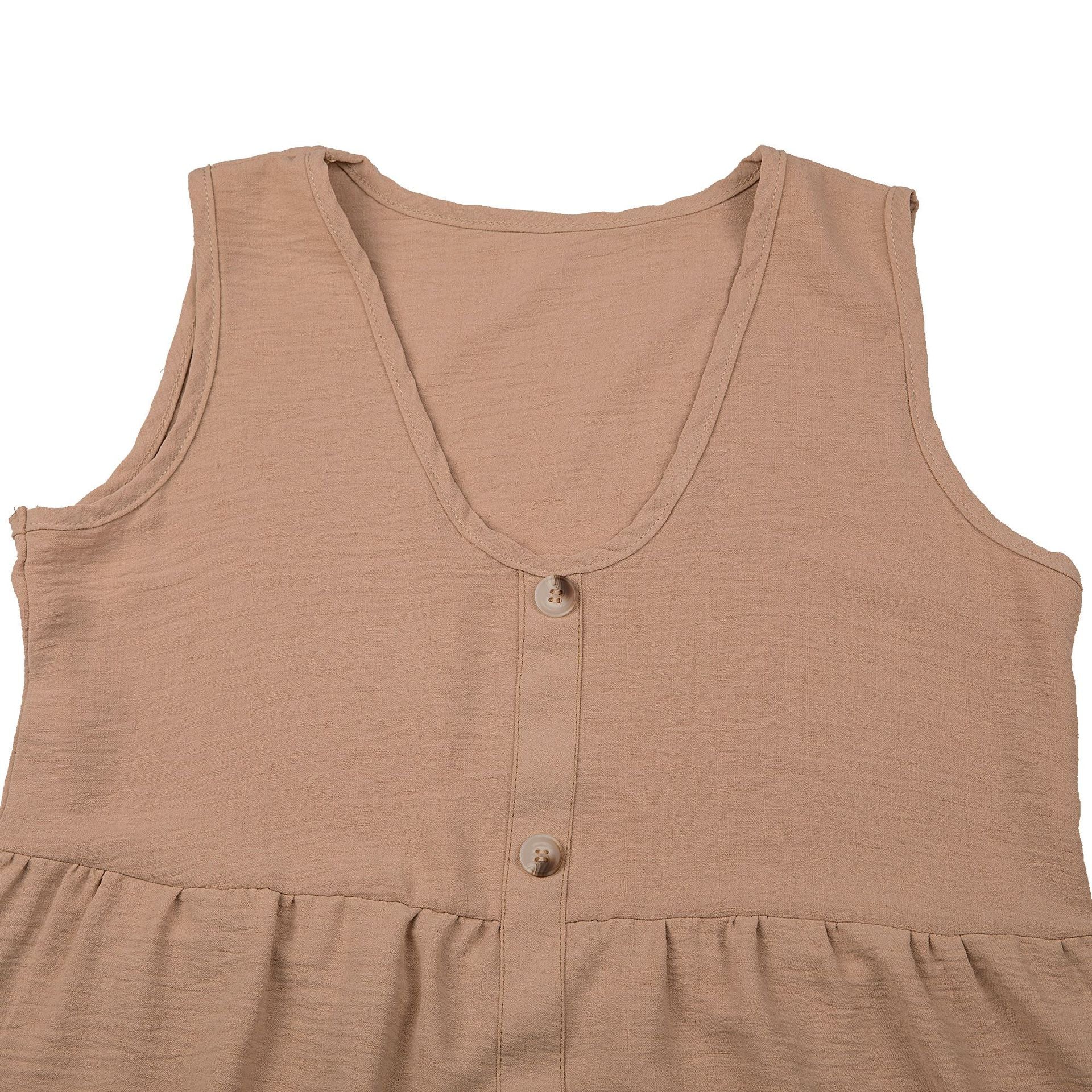 Sexy Solid V Neck Sleeveless Mini Dress