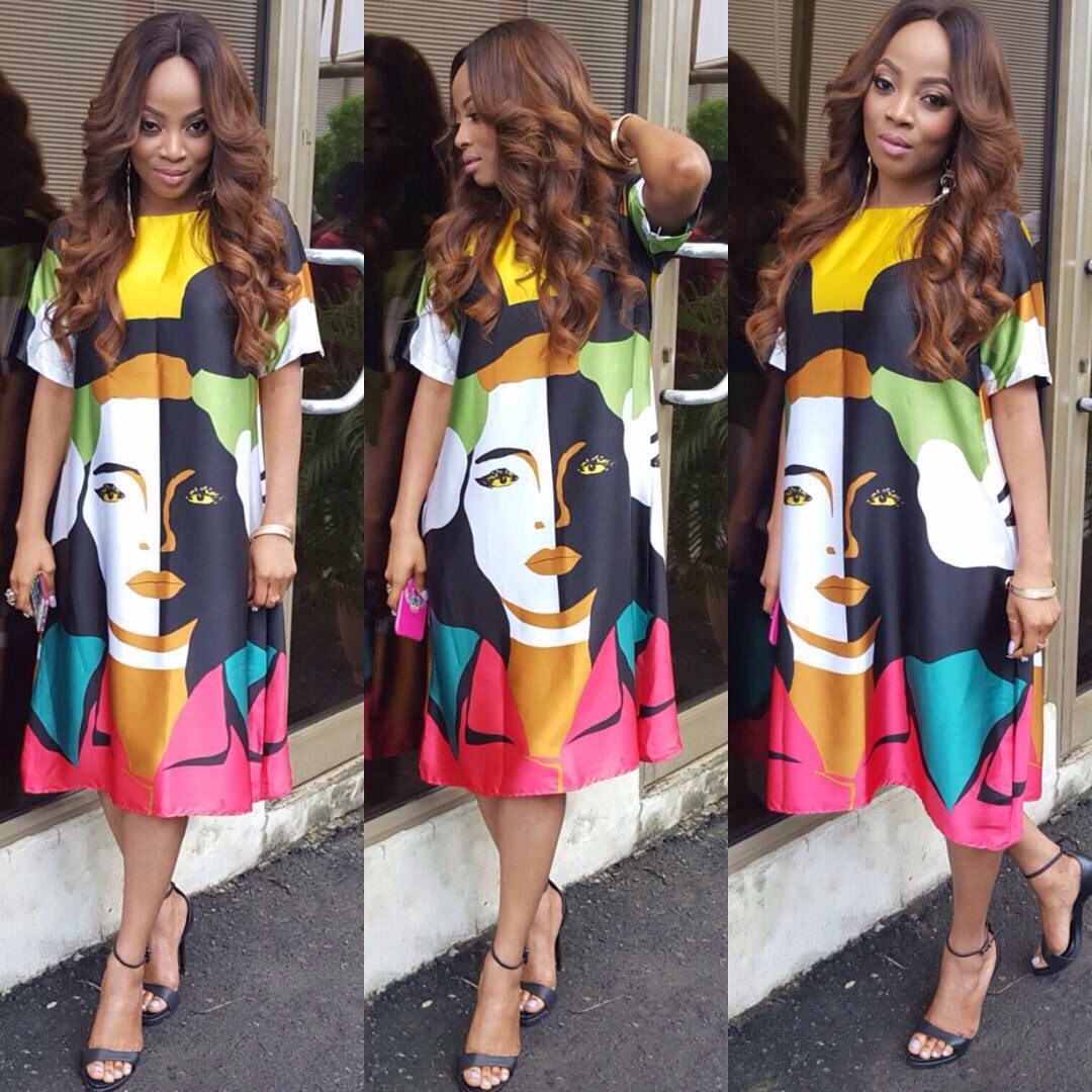 Sexy Casual Printed Short Sleeve Loose Midi Dress