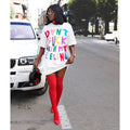 Sexy Letter Print O Neck Casual T-Shirt Dress