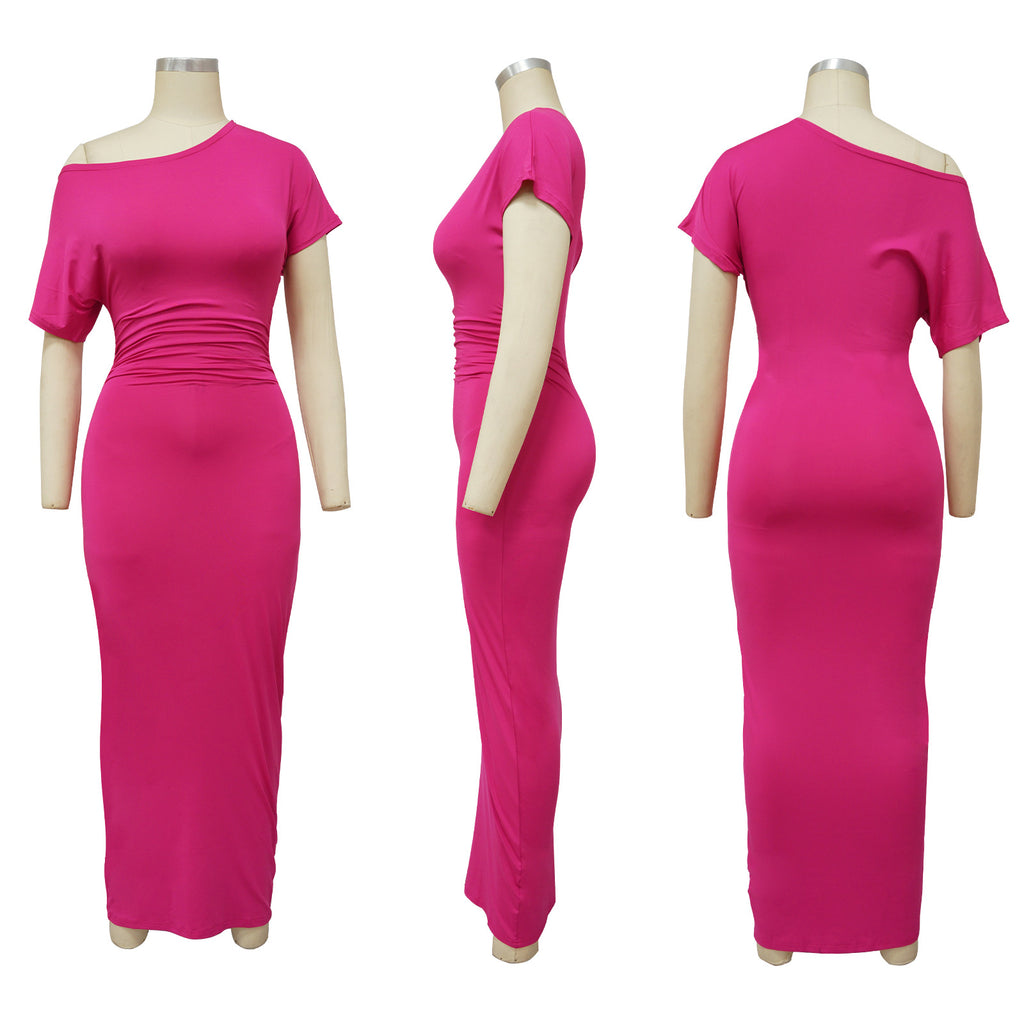 Sexy Sexy Solid Color Slim Dress