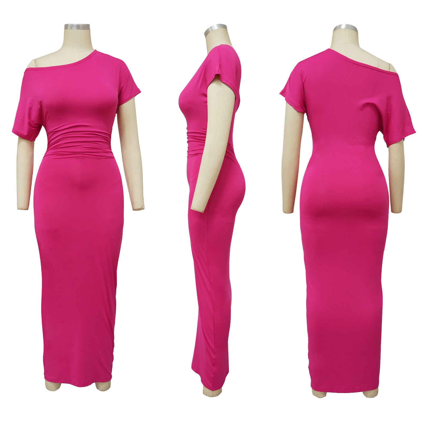 Sexy Sexy Solid Color Slim Dress