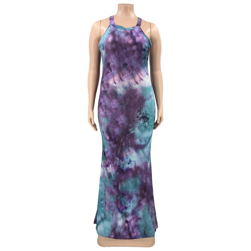Sexy Sexy Printed Sleeveless Maxi Dress