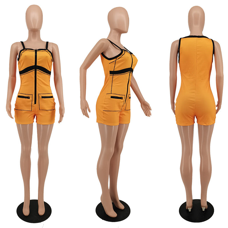 Sexy Sexy Sleeveless Zipper Romper