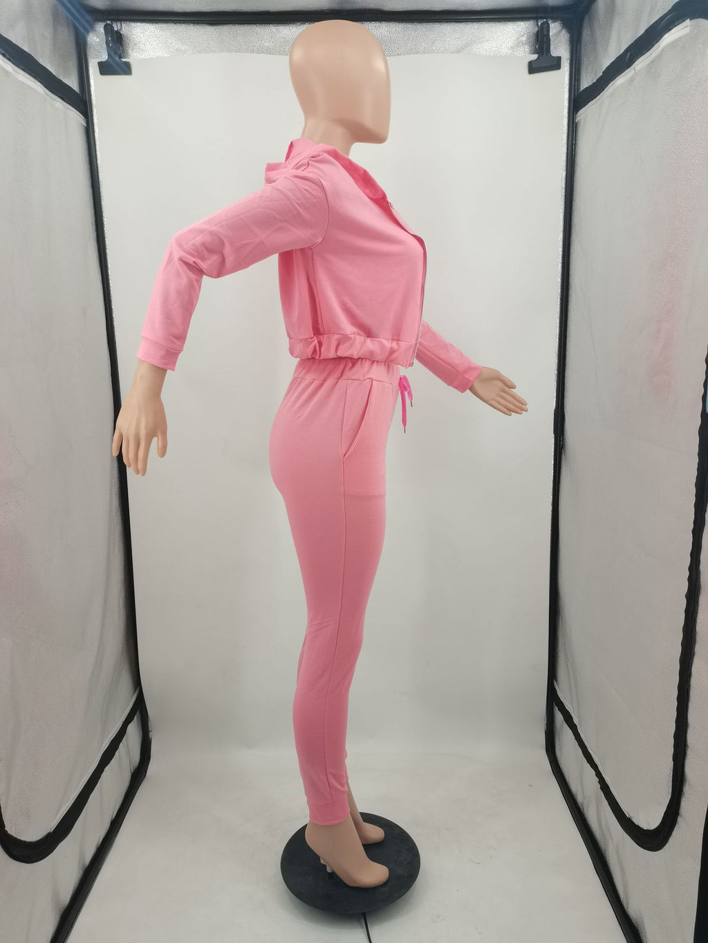 Sexy Casual Solid Color Print Long Sleeve Three Piece Set