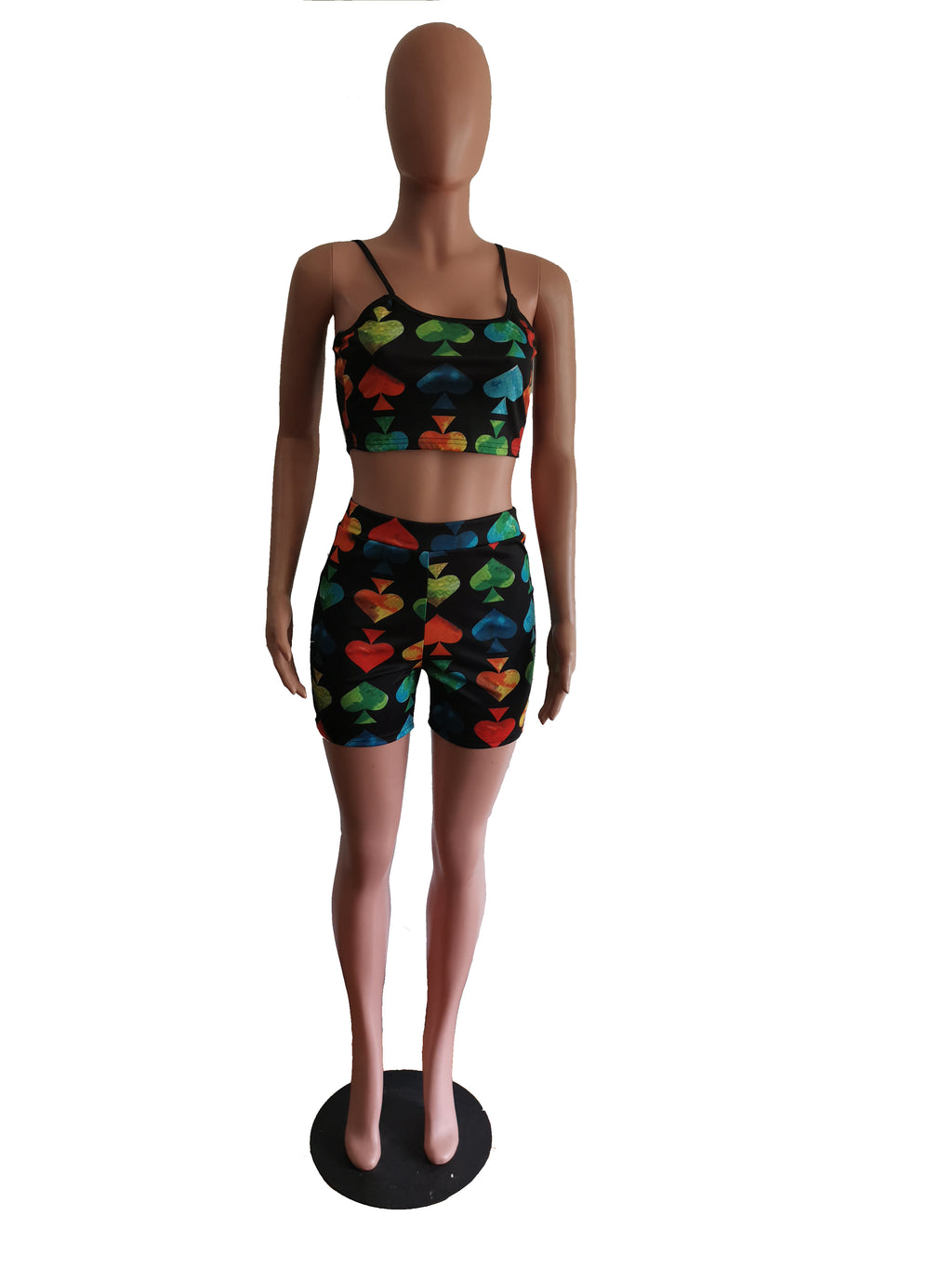 Sexy Fashion Print Camisole Shorts Two Piece Set