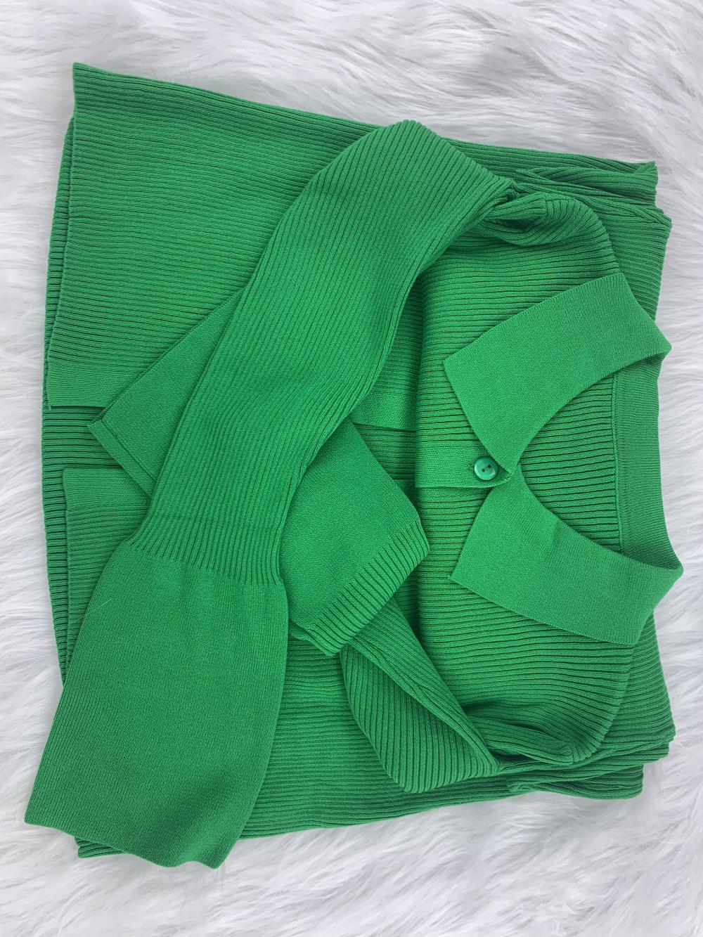 Sexy Solid Knit Long Sleeve Button Slim Maxi Dress