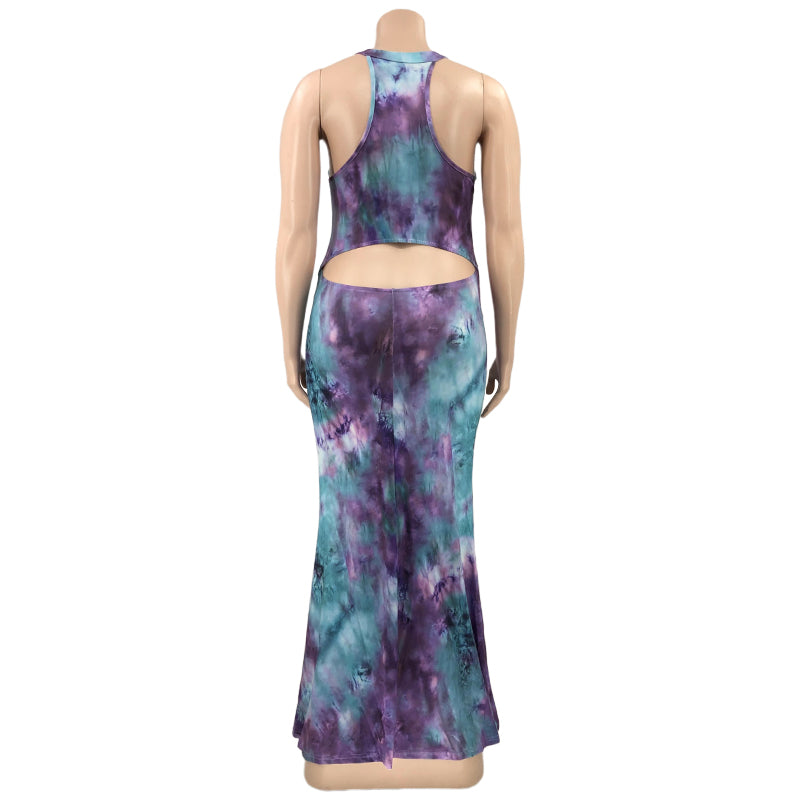 Sexy Sexy Printed Sleeveless Maxi Dress