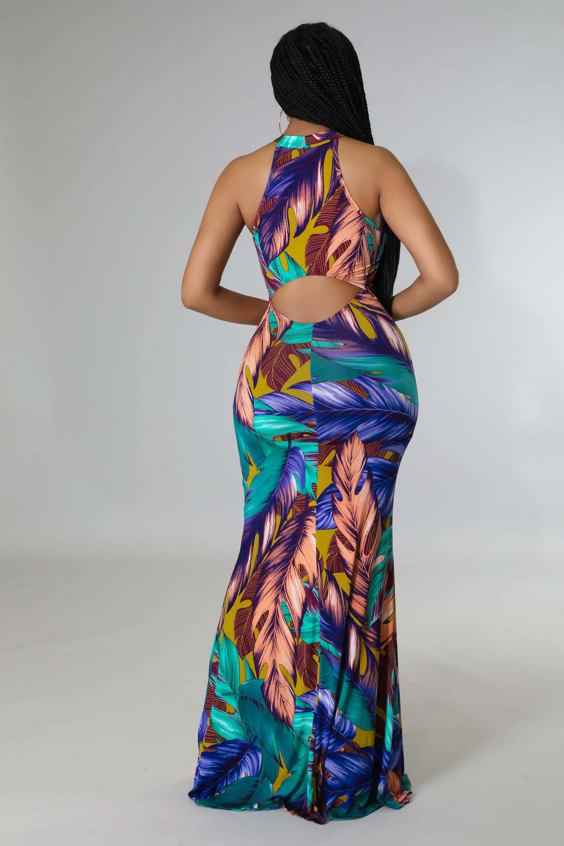 Sexy Sexy Printed Sleeveless Maxi Dress