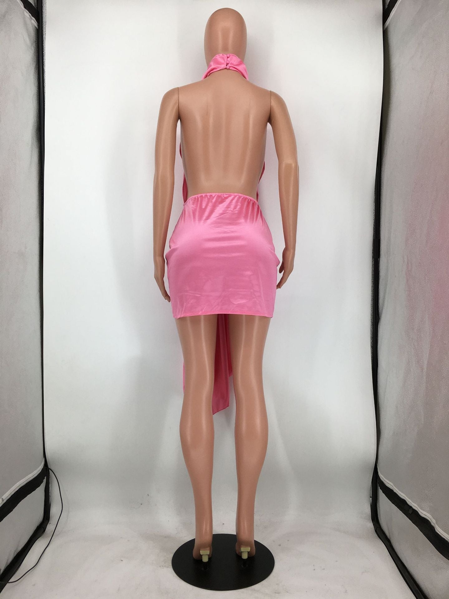 Sexy Sexy Solid Color Backless Dress