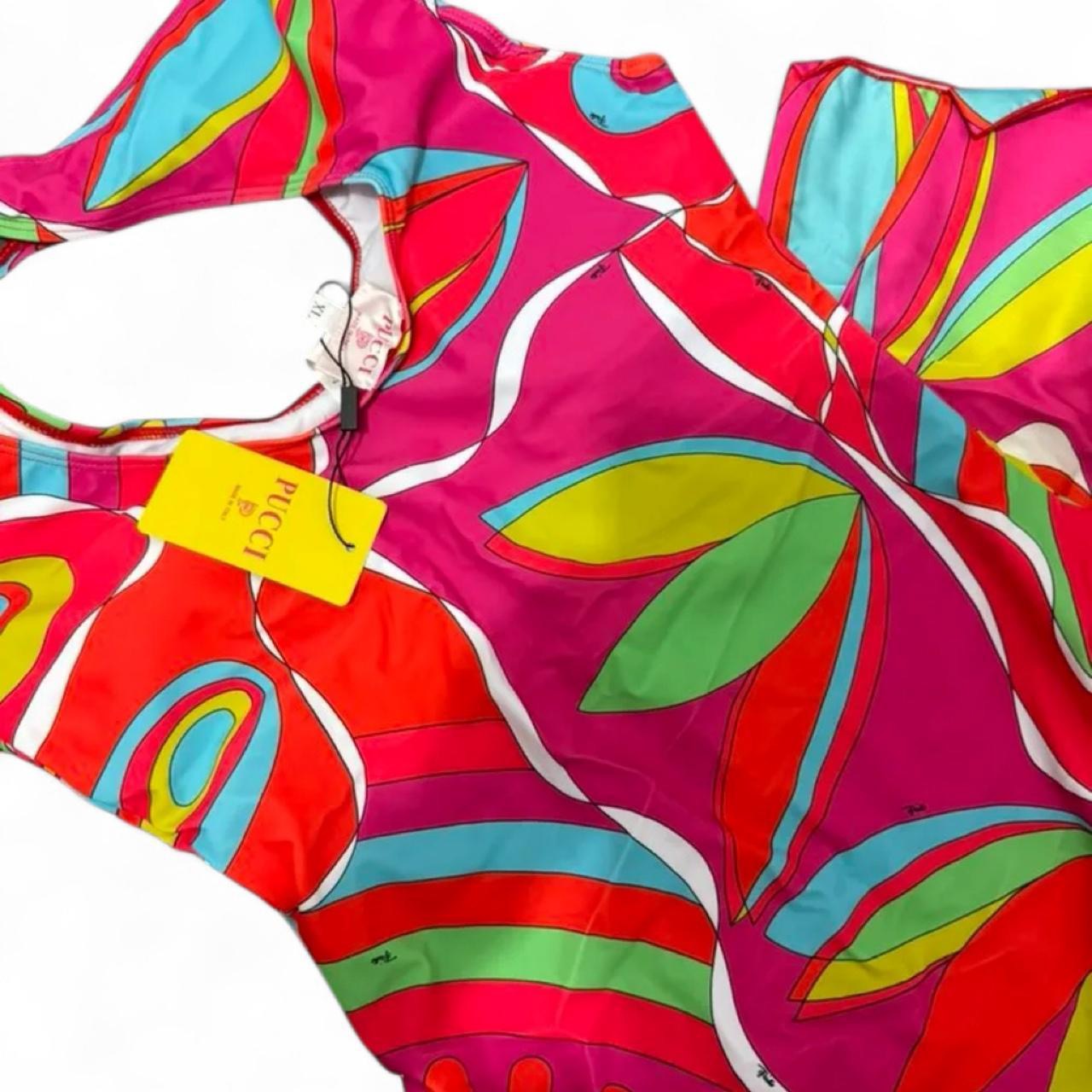 Pucci one piece swimsuit with Scarf wrap and tags