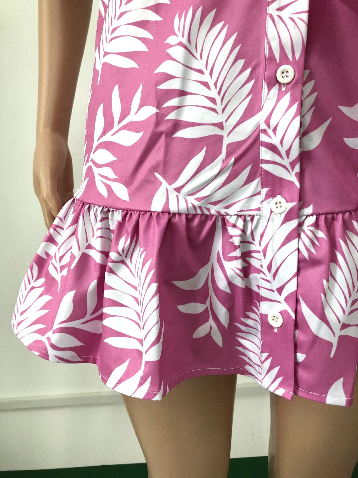 Sexy Floral Print Puff Sleeve Mini Dress