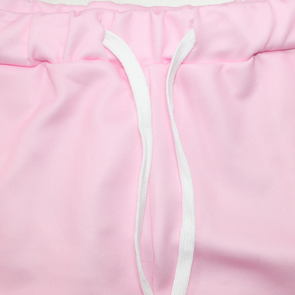 Sexy Gradient Casual Hooded Sweatshirt Two Piece Set