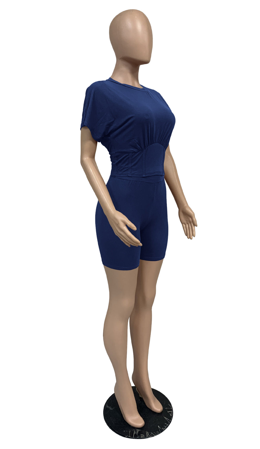 Sexy Casual Solid Short Sleeve Two Piece Shorts Set