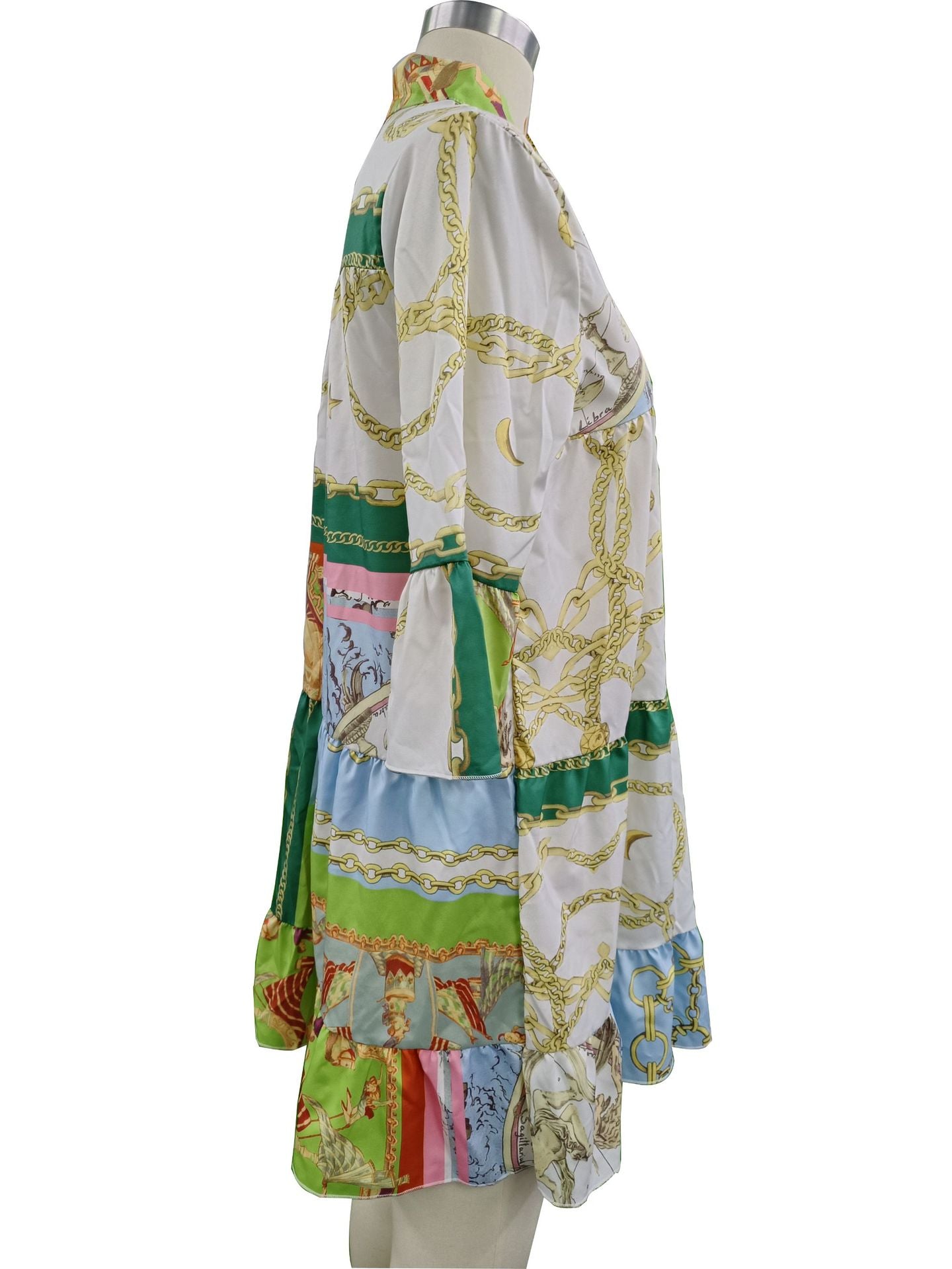 Sexy Plus Size Half Sleeve Loose Print Dress