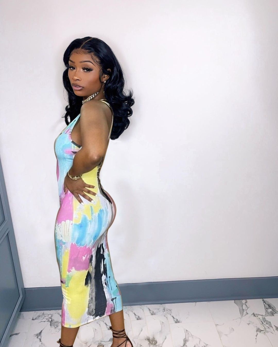 Sexy Casual Printed Sleeveless Maxi Dress