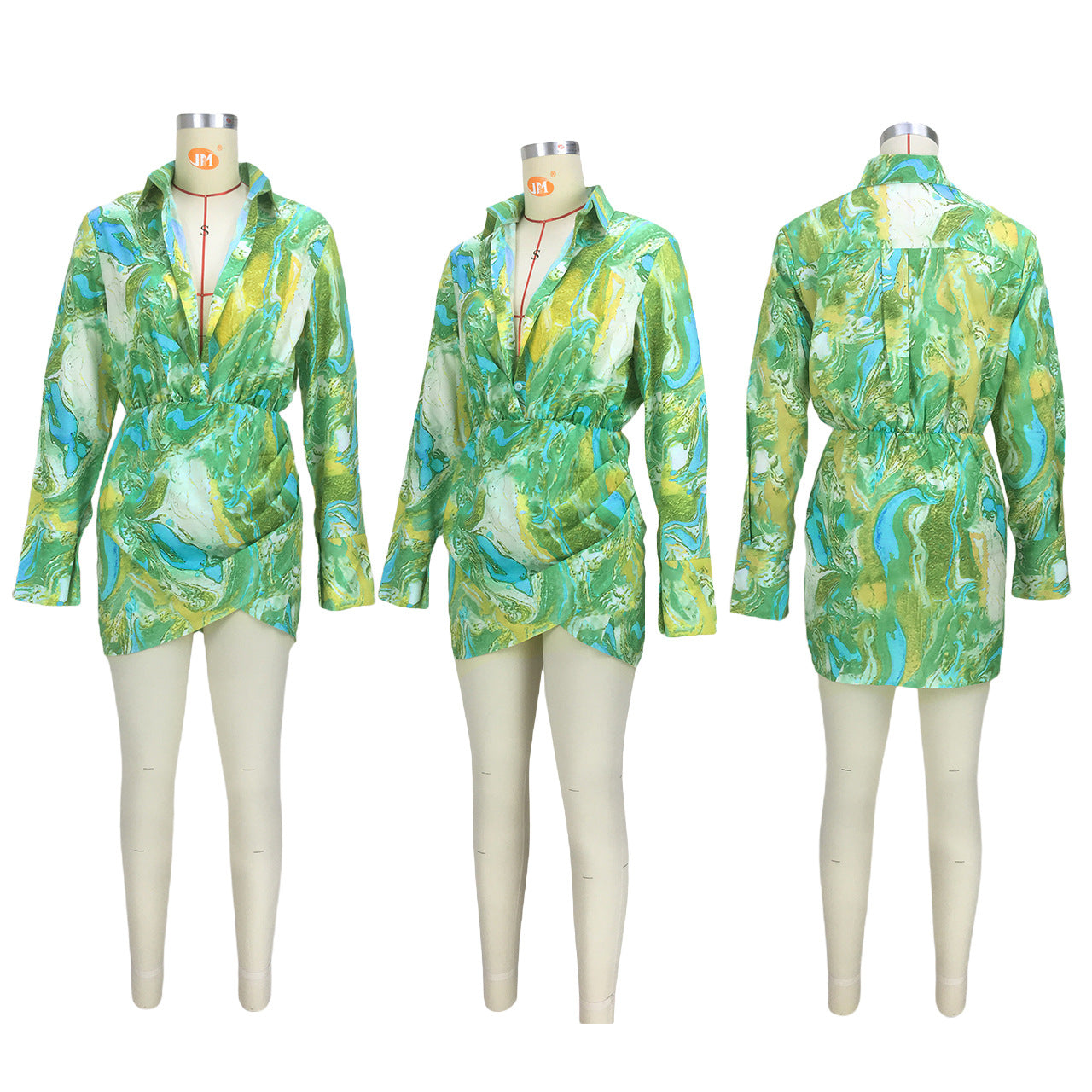 Sexy Sexy Printed Long Sleeve Mini Dress